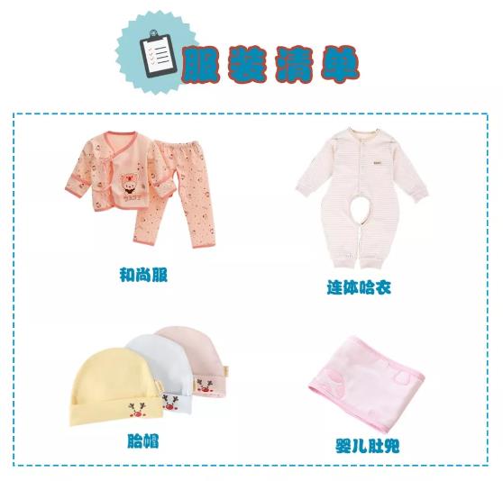 宝宝服装清单